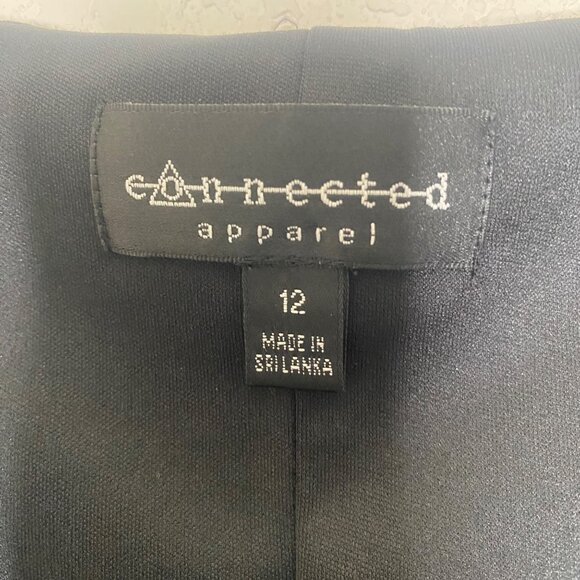 Connected Apparel Black Sequin Dress Size 12 Elegant NYE Holiday Party Occasion - Picture 3 of 12